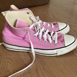 SOLD Pink high top converse